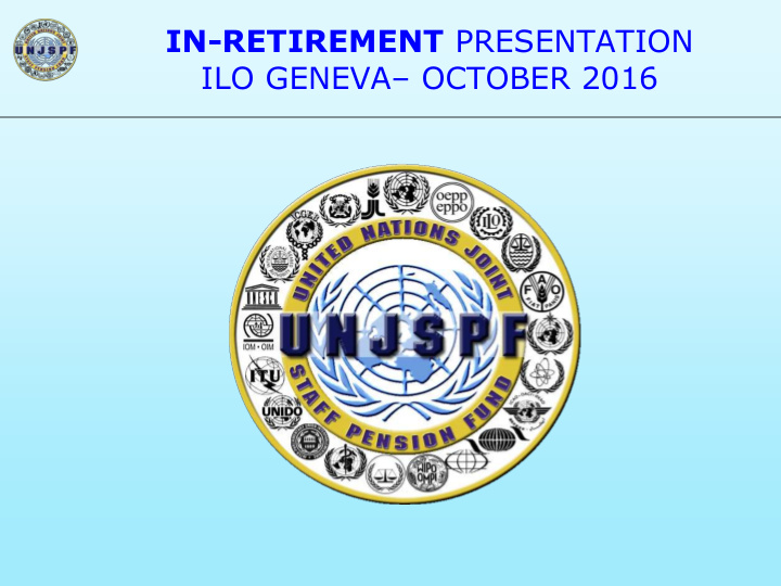 in retirement presentation