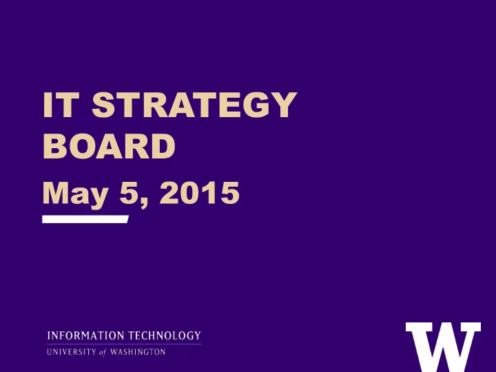 it strategy board