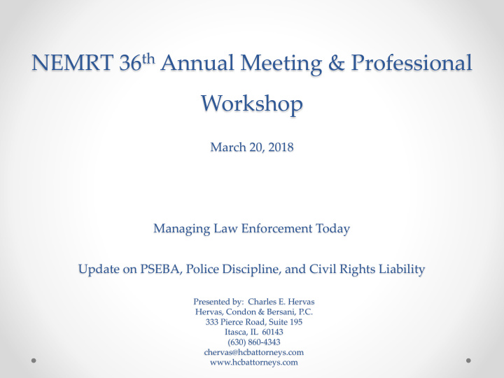 nemrt 36 th annual meeting professional workshop