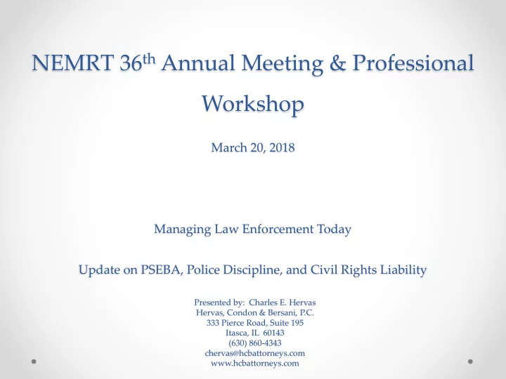 nemrt 36 th annual meeting professional workshop