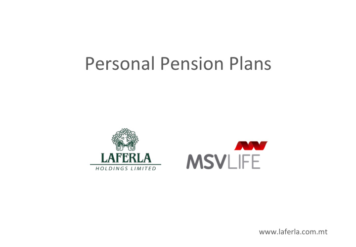 personal pension plans
