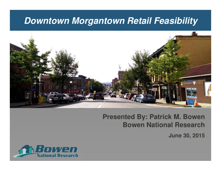 downtown morgantown retail feasibility