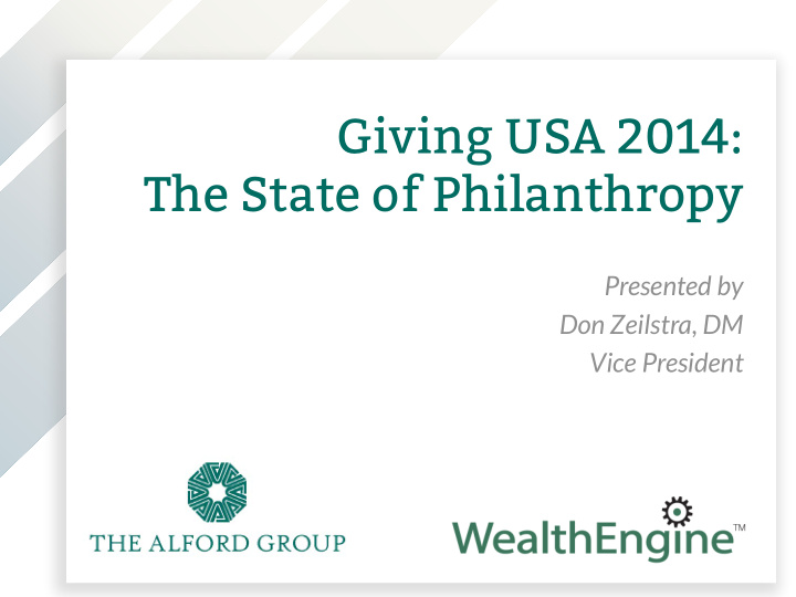 giving usa 2014 the state of philanthropy
