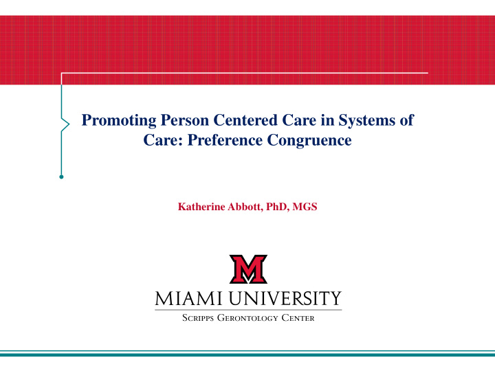 care preference congruence