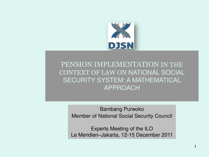 pension implementation in the context of law on national