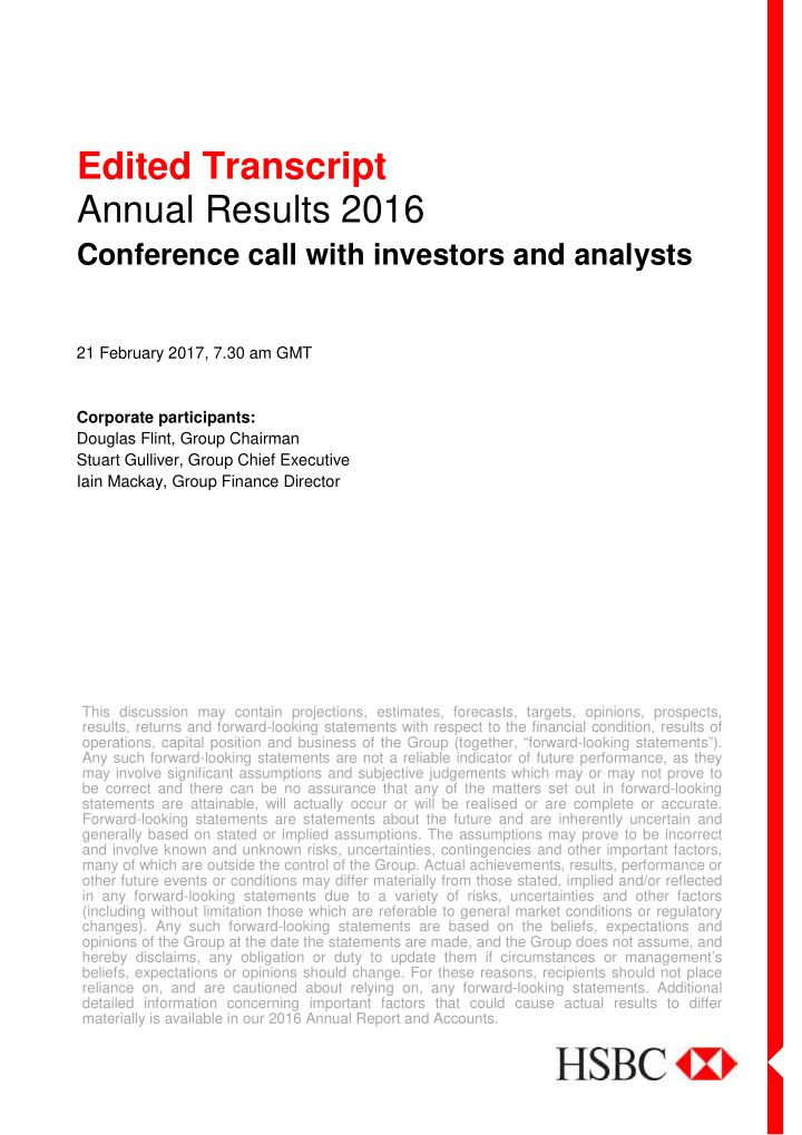 edited transcript annual results 2016