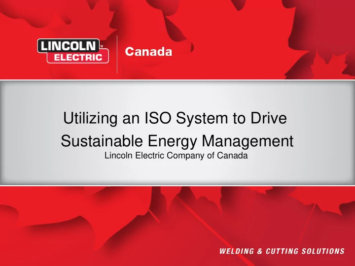 utilizing an iso system to drive sustainable energy