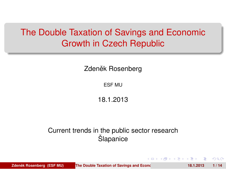 the double taxation of savings and economic growth in