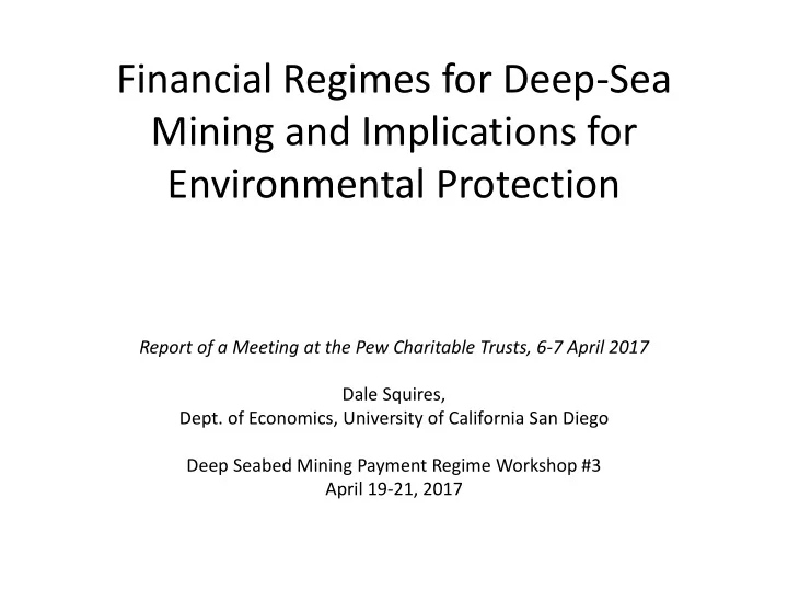 mining and implications for