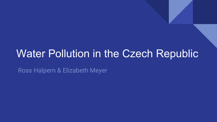 water pollution in the czech republic