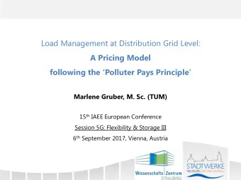 Load Management at Distribution Grid Level:  A Pricing Model  following the Polluter Pays