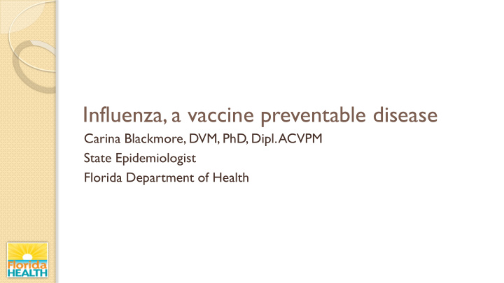 influenza a vaccine preventable disease