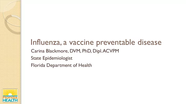 influenza a vaccine preventable disease