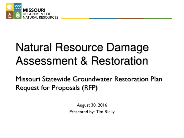 natural resource damage assessment restoration missouri