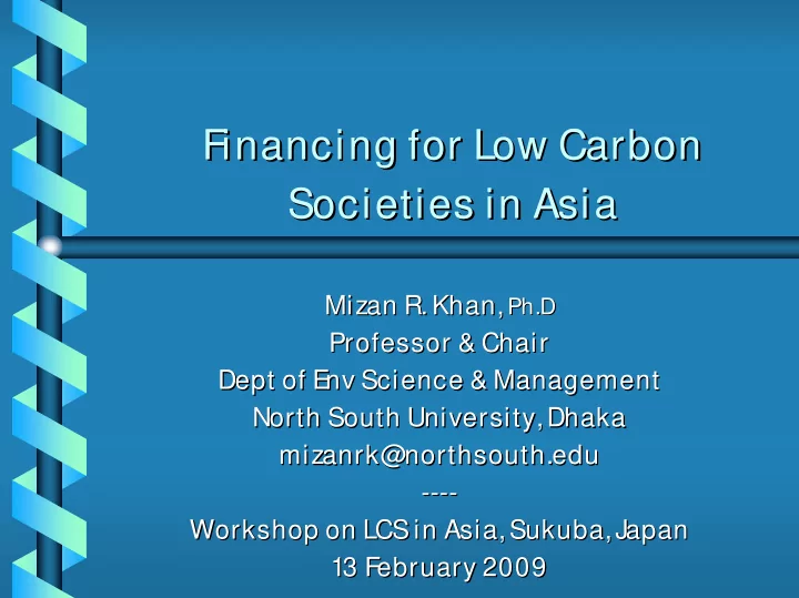 financing for low carbon financing for low carbon