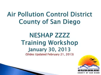 1  SDAPCD Workshop  Permit Modifications  Source Testing  Compliance Information  ARB