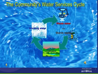 The Community  s Water Services Cycle  s Water Services Cycle  The Community  Waste water