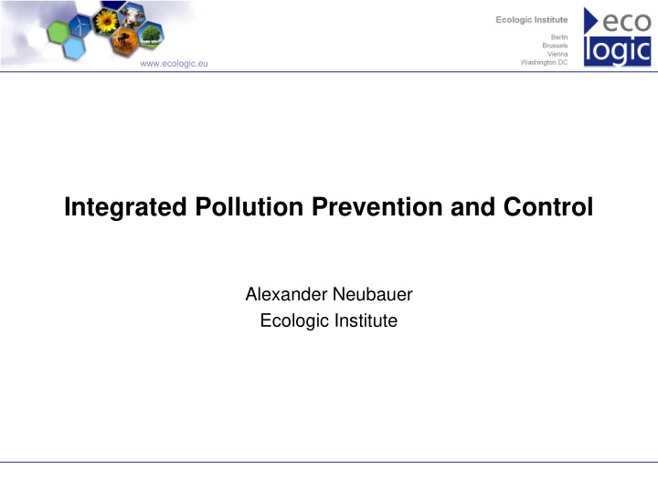 integrated pollution prevention and control