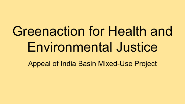 greenaction for health and environmental justice