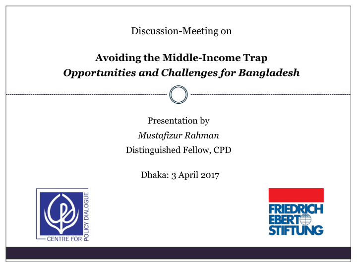 avoiding the middle income trap
