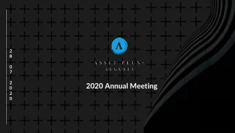 2020 Annual Meeting  0  2  0  Assetplusnz.co.nz  Asset Plus 2020 Annual Meeting  Agenda  01  02  03