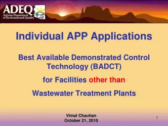 Individual APP Applications  Individual APP Applications  Best Available Demonstrated Control  Best