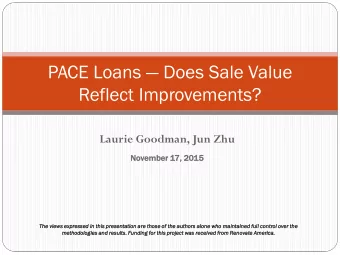 Reflect Improvements?  Laurie Goodman, Jun Zhu  Nove  vembe  ber  r 17, 2015  The view  ews  s ex