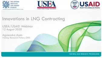 Innovations in LNG Contracting  USEA/USAID Webinar  12 August 2020  Agnieszka Ason  Visiting