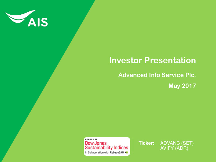 investor presentation