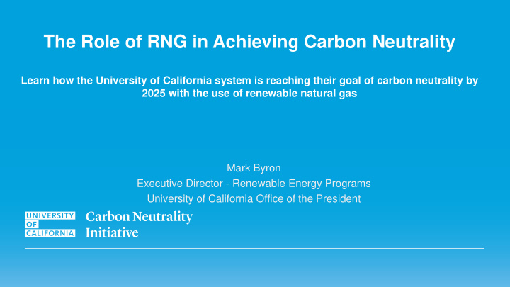 the role of rng in achieving carbon neutrality