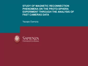 PHENOMENA ON THE PROTO-SPHERA  EXPERIMENT THROUGH THE ANALYSIS OF  FAST CAMERAS DATA  Yacopo