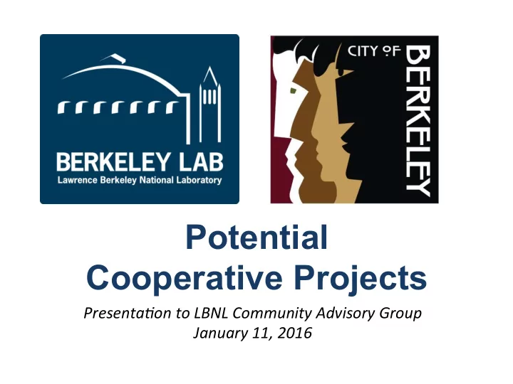potential cooperative projects