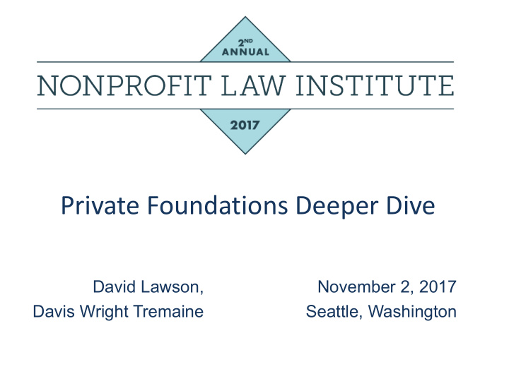 private foundations deeper dive