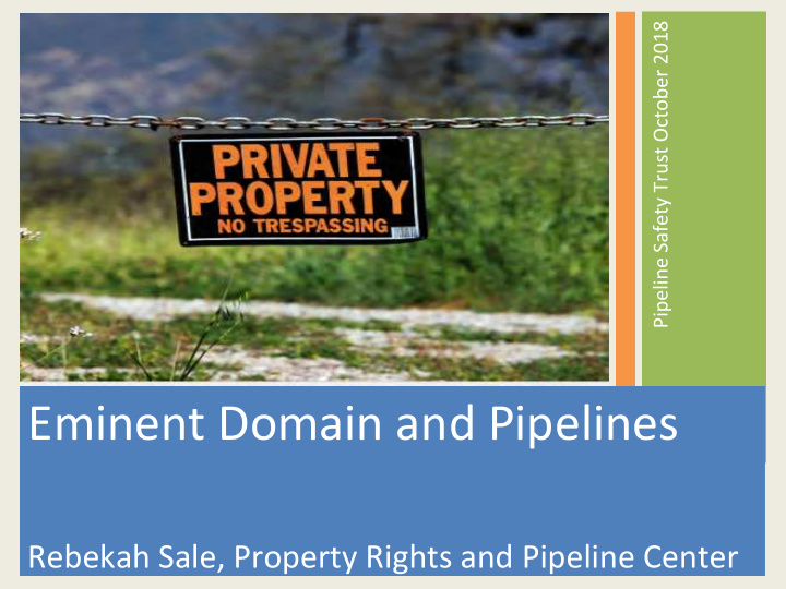 eminent domain and pipelines