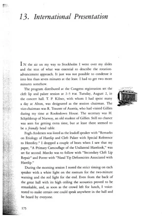 13  INTERNATIONAL  PRESENTATION WENT OVER MY ON MY WAY TO STOCKHOLM  THE  SLIDES  AIR OF WHAT WAS