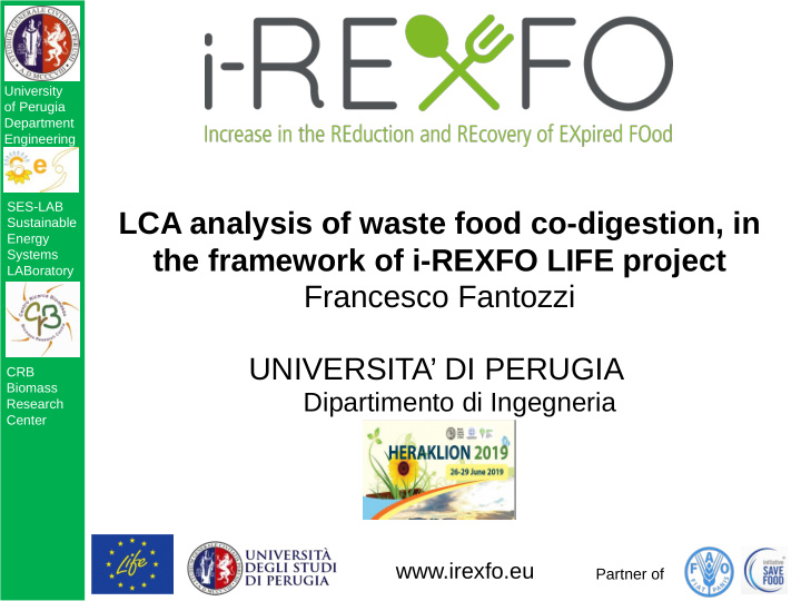 lca analysis of waste food co digestion in