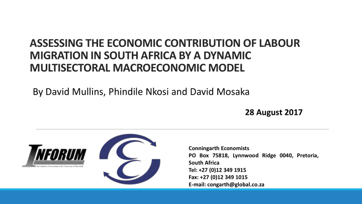 multisectoral macroeconomic model