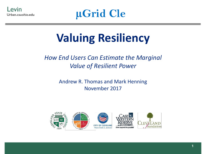 valuing resiliency