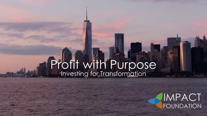 profit with purpose