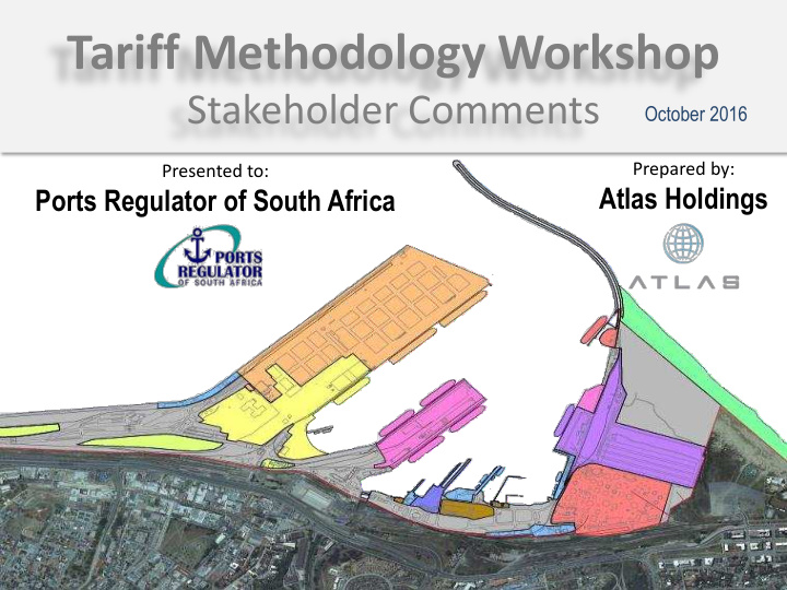 tariff methodology workshop