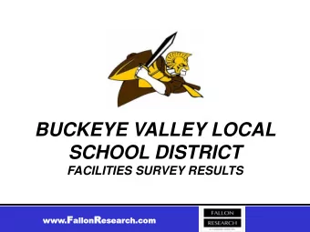 SCHOOL DISTRICT FACILITIES SURVEY RESULTS www. F allon allon R esear  ww  esearch.com  h.com  401