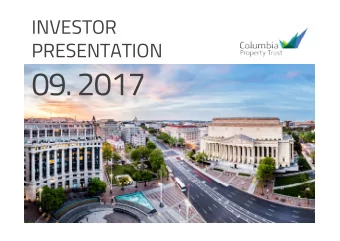 INVESTOR  PRESENTATION  1  FORWARD-LOOKING STATEMENTS  Certain statements contained in this