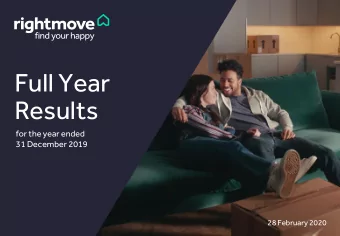 Results  for the year ended  31 December 2019  28 February 2020  Agenda  1. FY 2019 Highlights