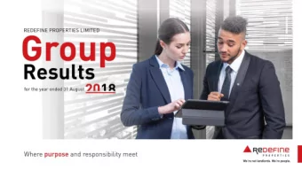 1  Redefine group results and strategic review for the year ended 31 August 2018  Our conversation