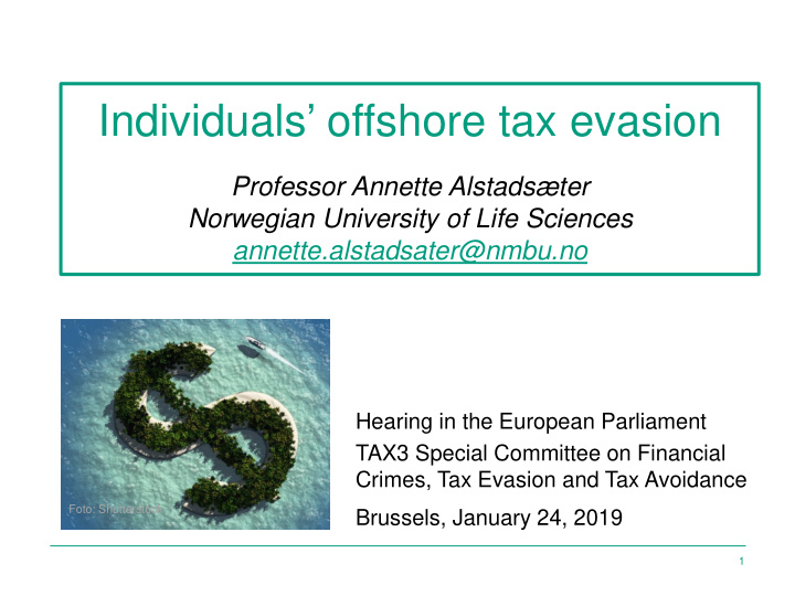 individuals offshore tax evasion