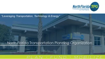 North Florida Transportation Planning Organization  Closed Circuit Television Cameras  Traffic