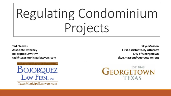 regulating condominium