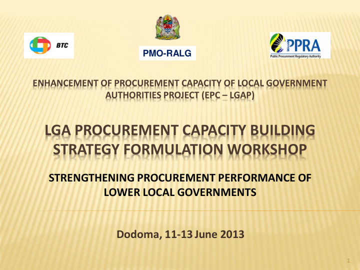 lga procurement capacity building