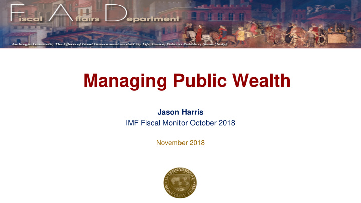 managing public wealth