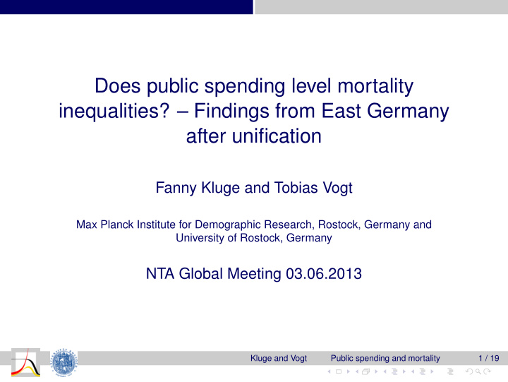 does public spending level mortality inequalities